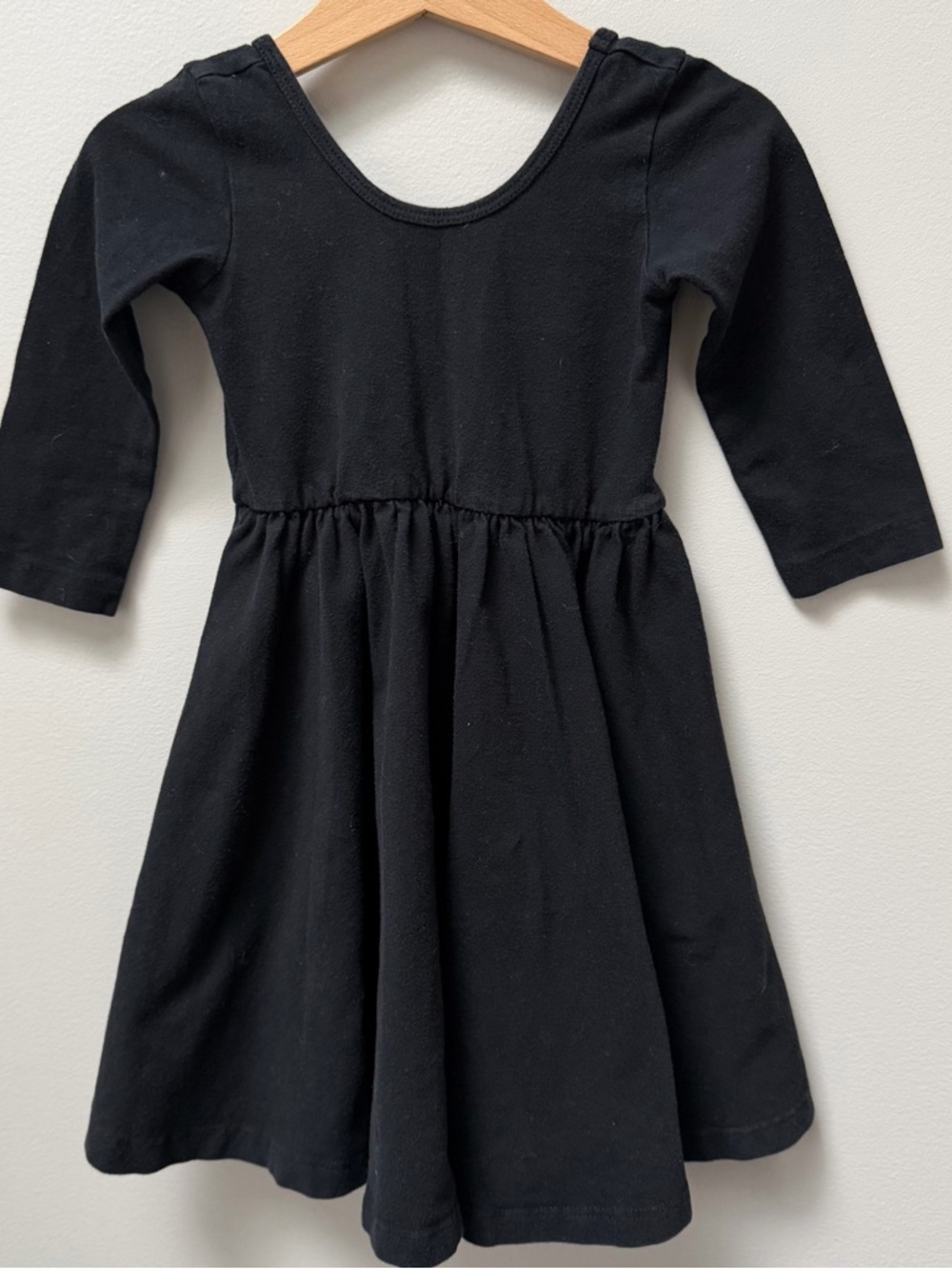 Alice + Ames Ballet Dress: Black Long-Sleeve